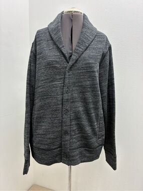 Marc Anthony Gray Heathered Shawl Collar Cardigan